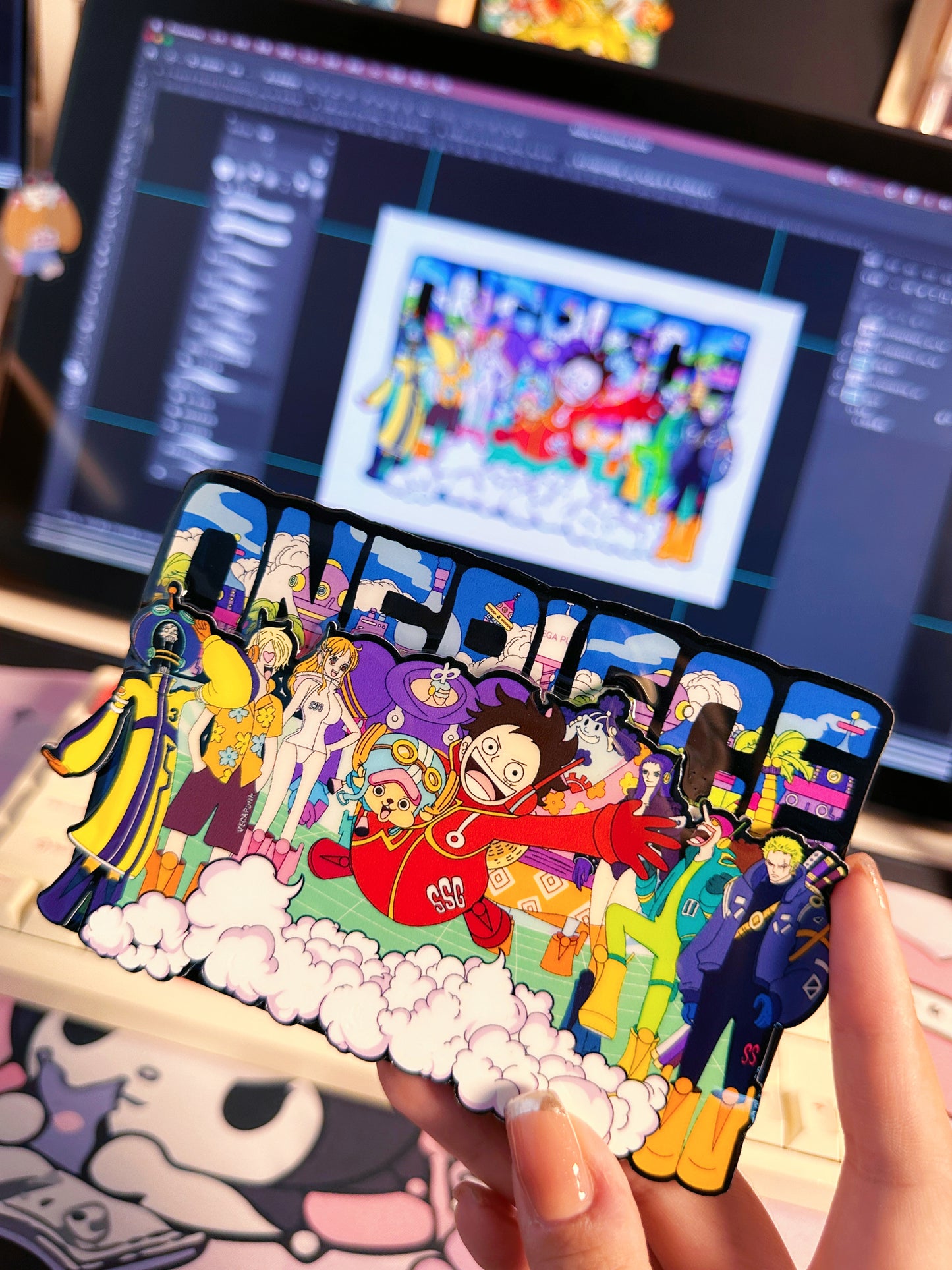 Future island in One Piece Luffy magnet !