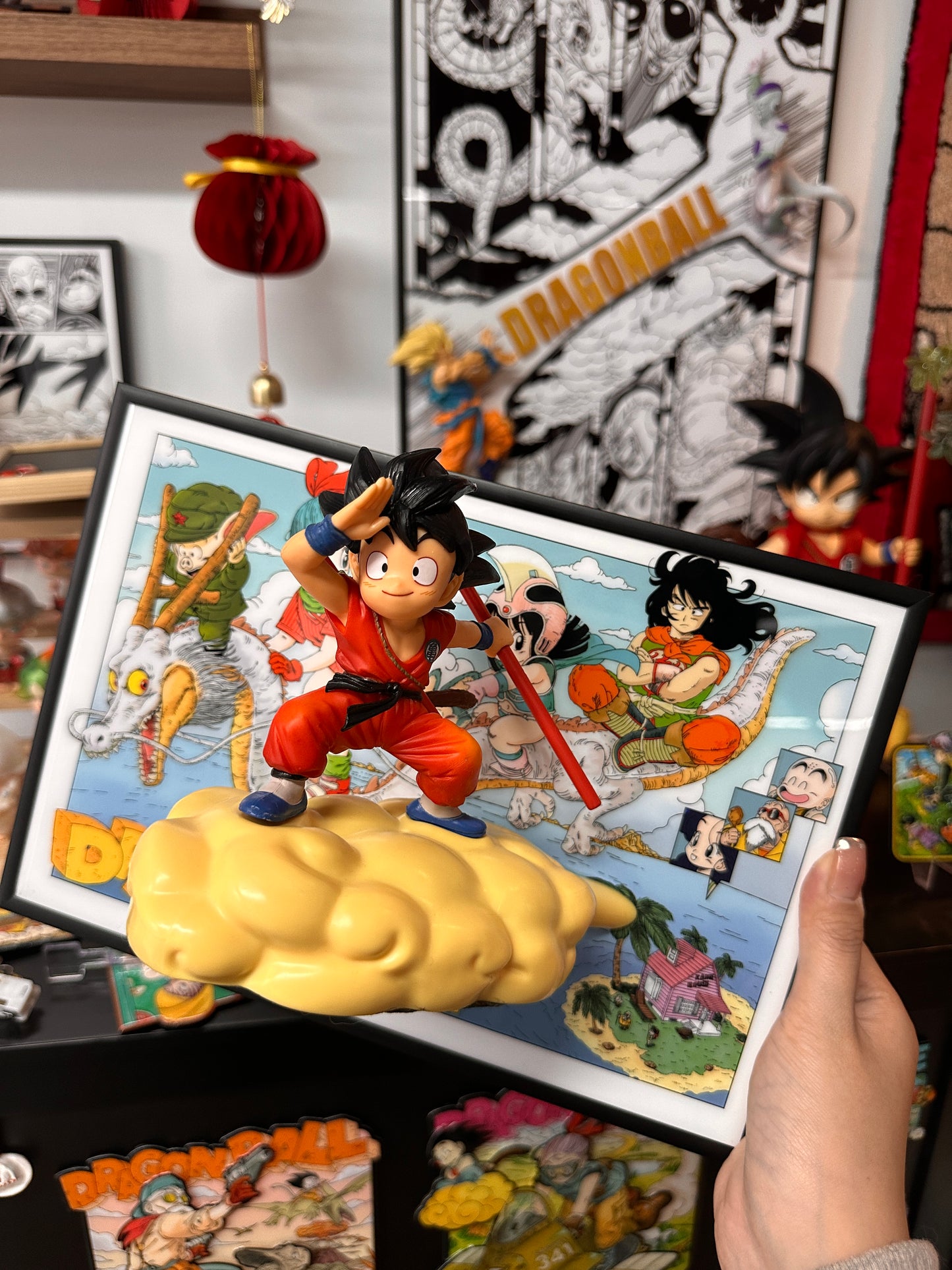 Kid goku on the flying cloud! 21*30