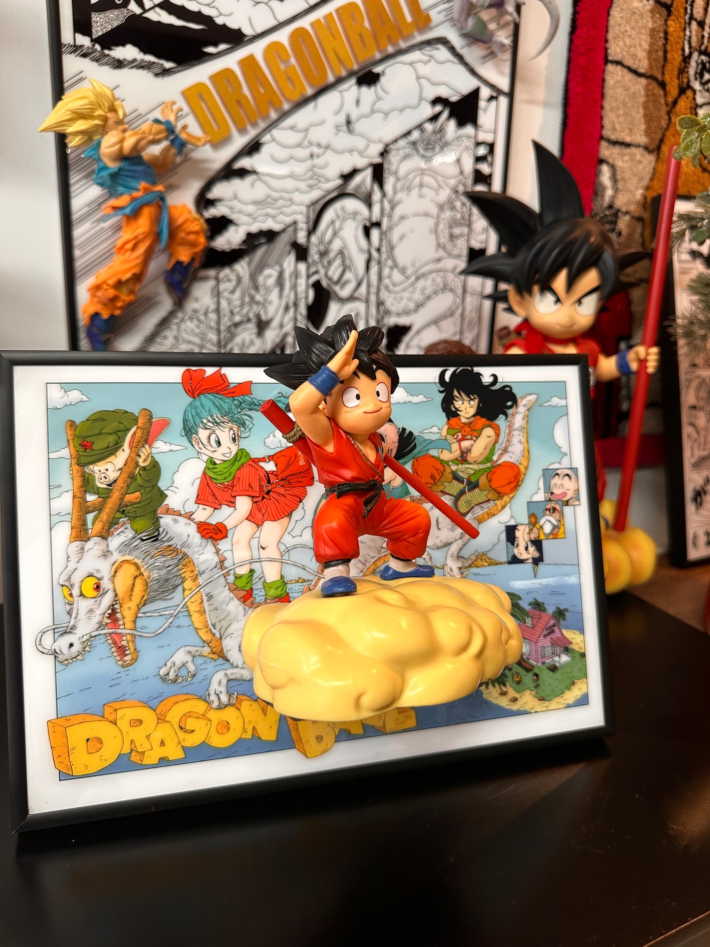 Kid goku on the flying cloud! 21*30