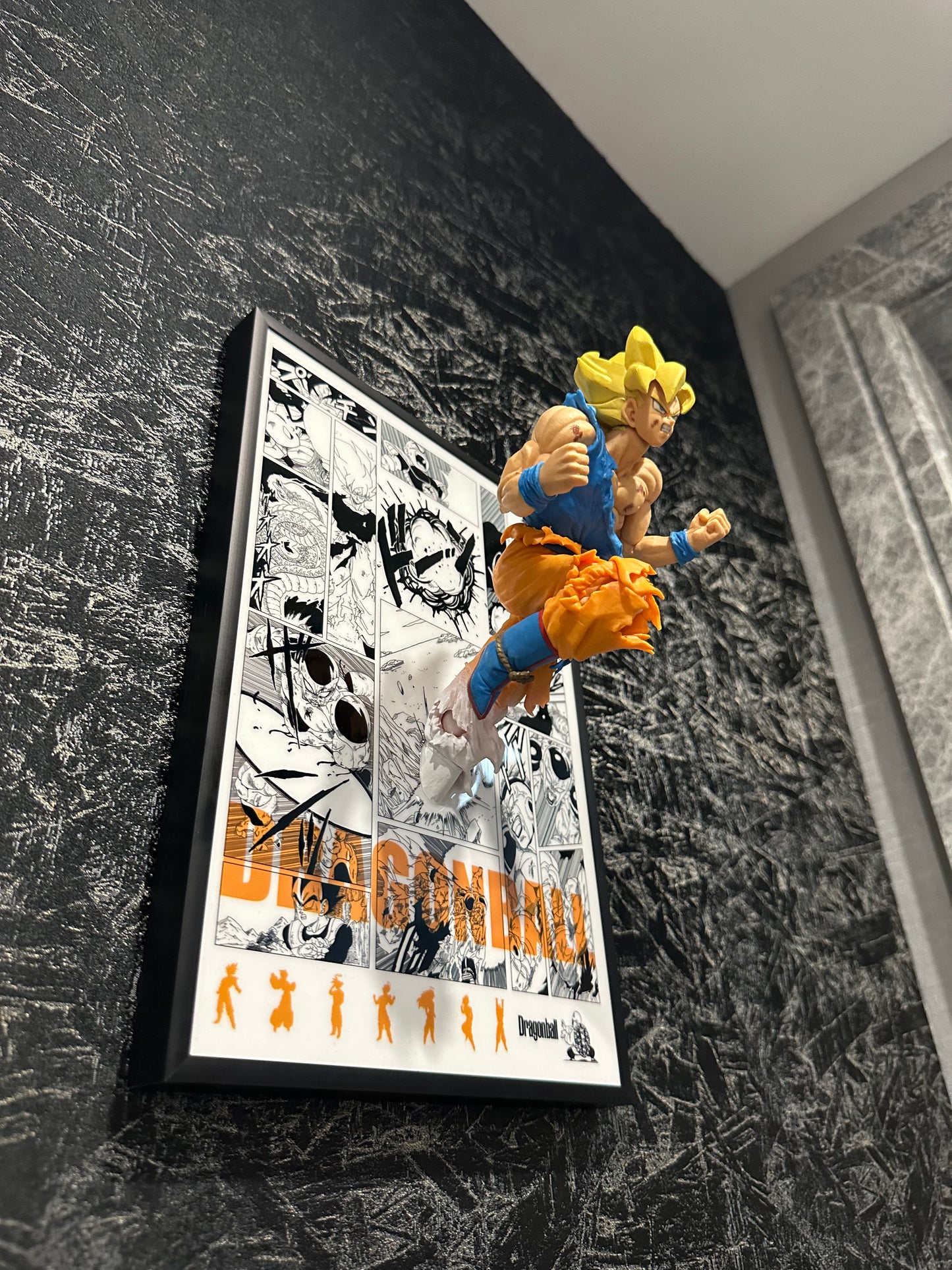 GOKU superseiyan running out from anime world 21cm*30cm