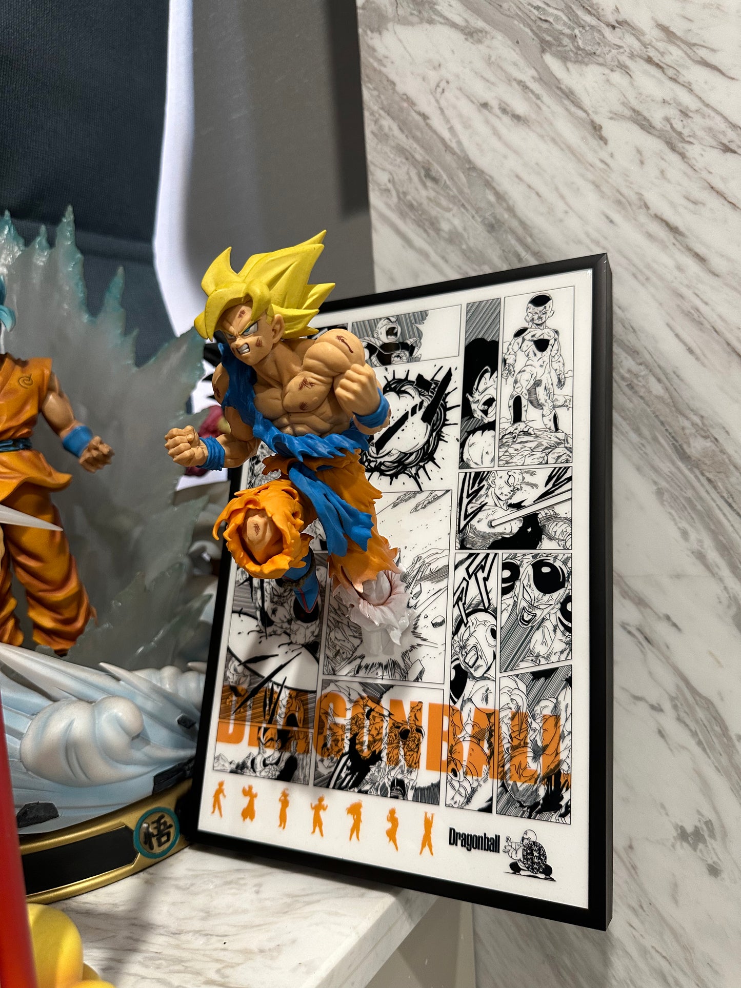 GOKU superseiyan running out from anime world 21cm*30cm