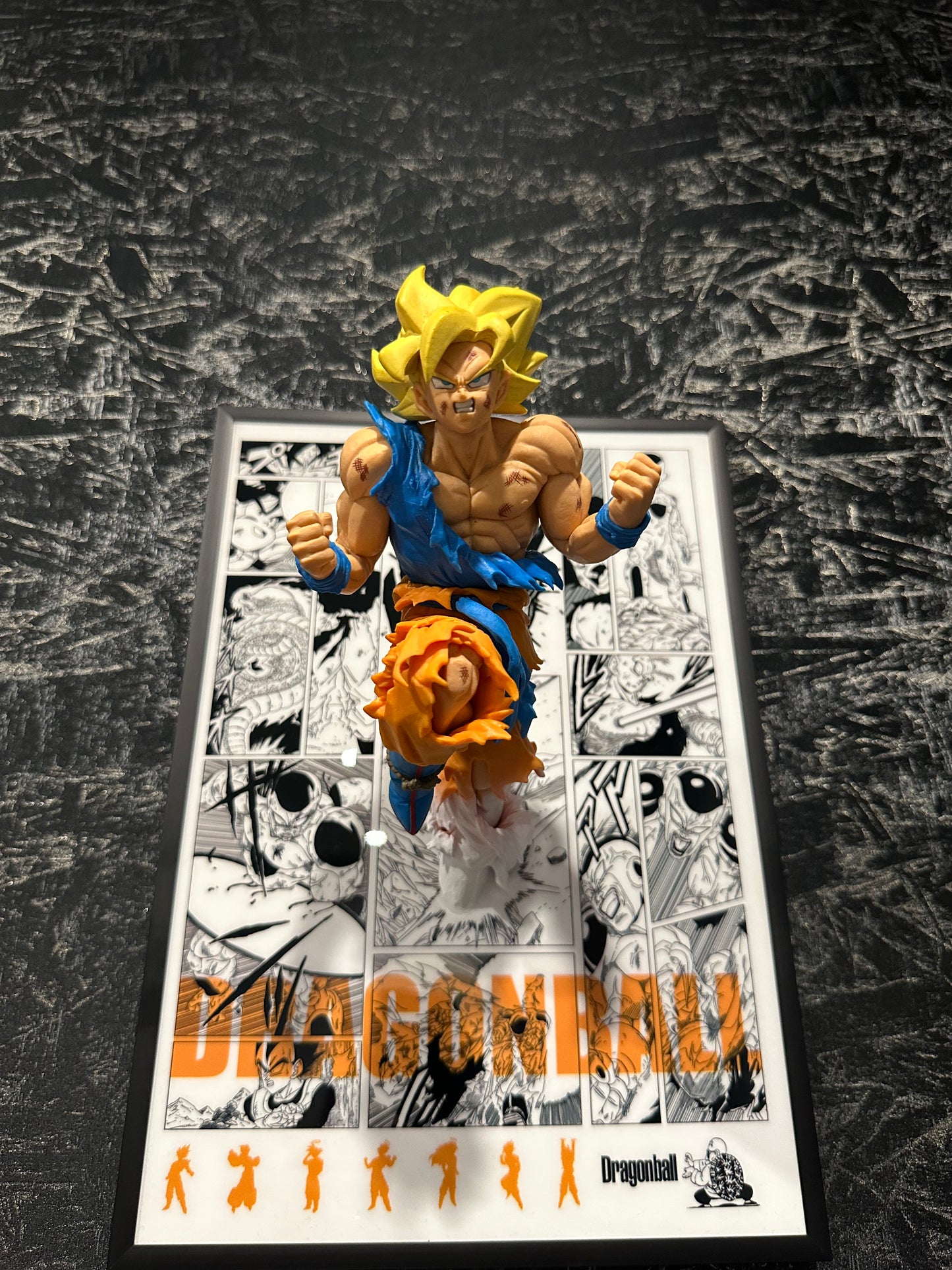 GOKU superseiyan running out from anime world 21cm*30cm