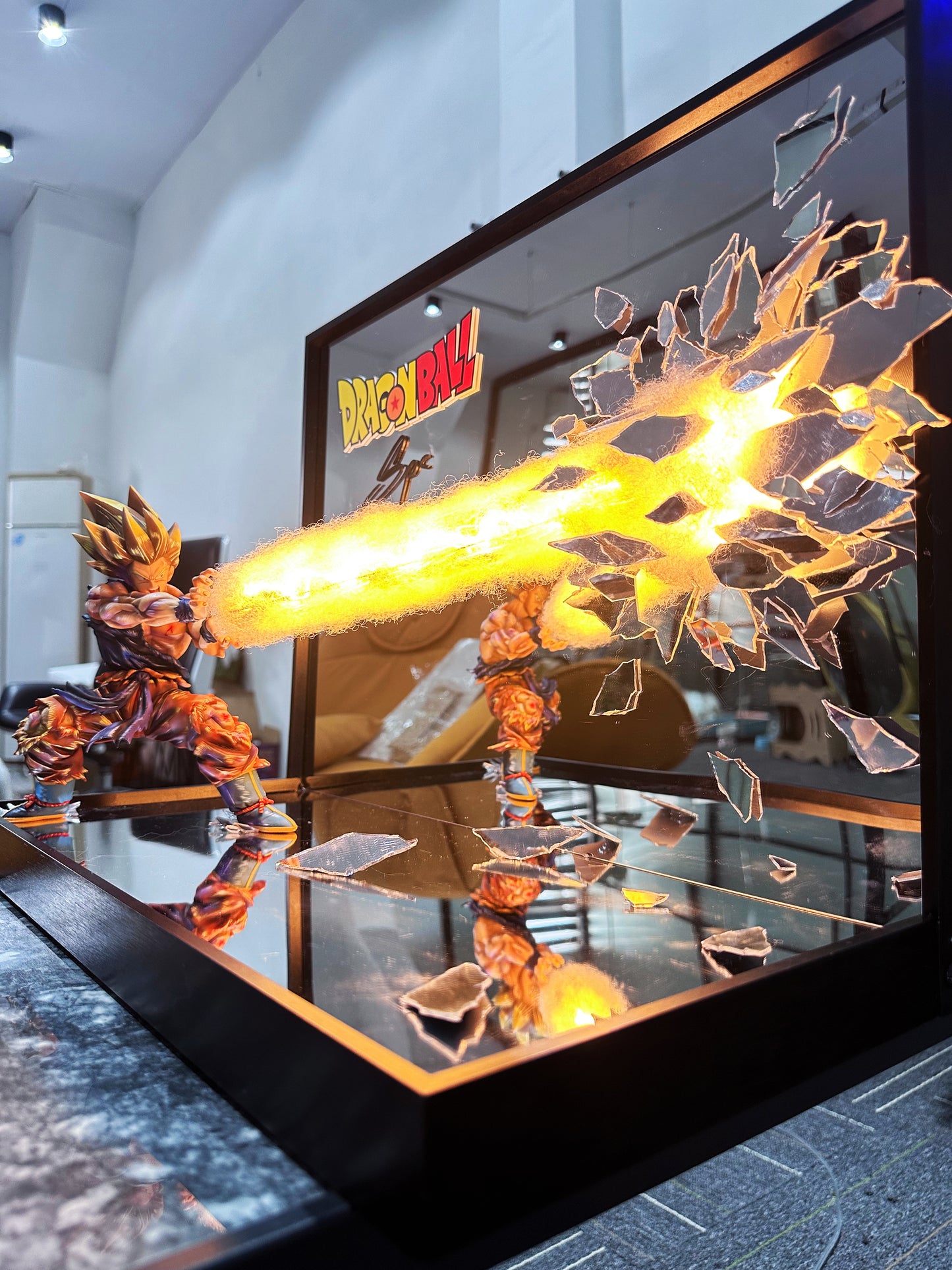 GOKU Supersaiyan with qigong wave dragonball broken fighting scene