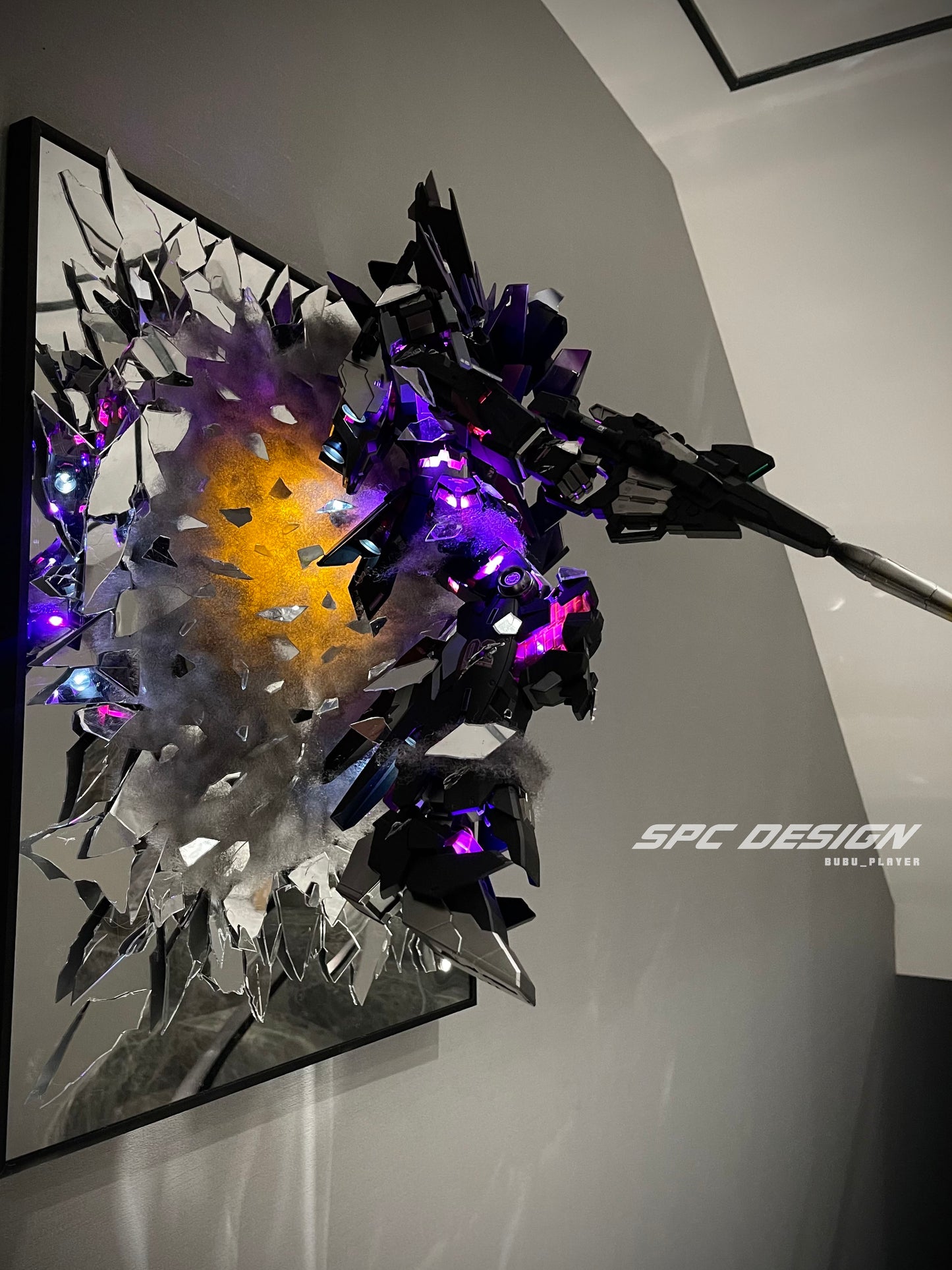 Unicorn Gundam 02 Black style feeling with broken mirror 1:48 mega