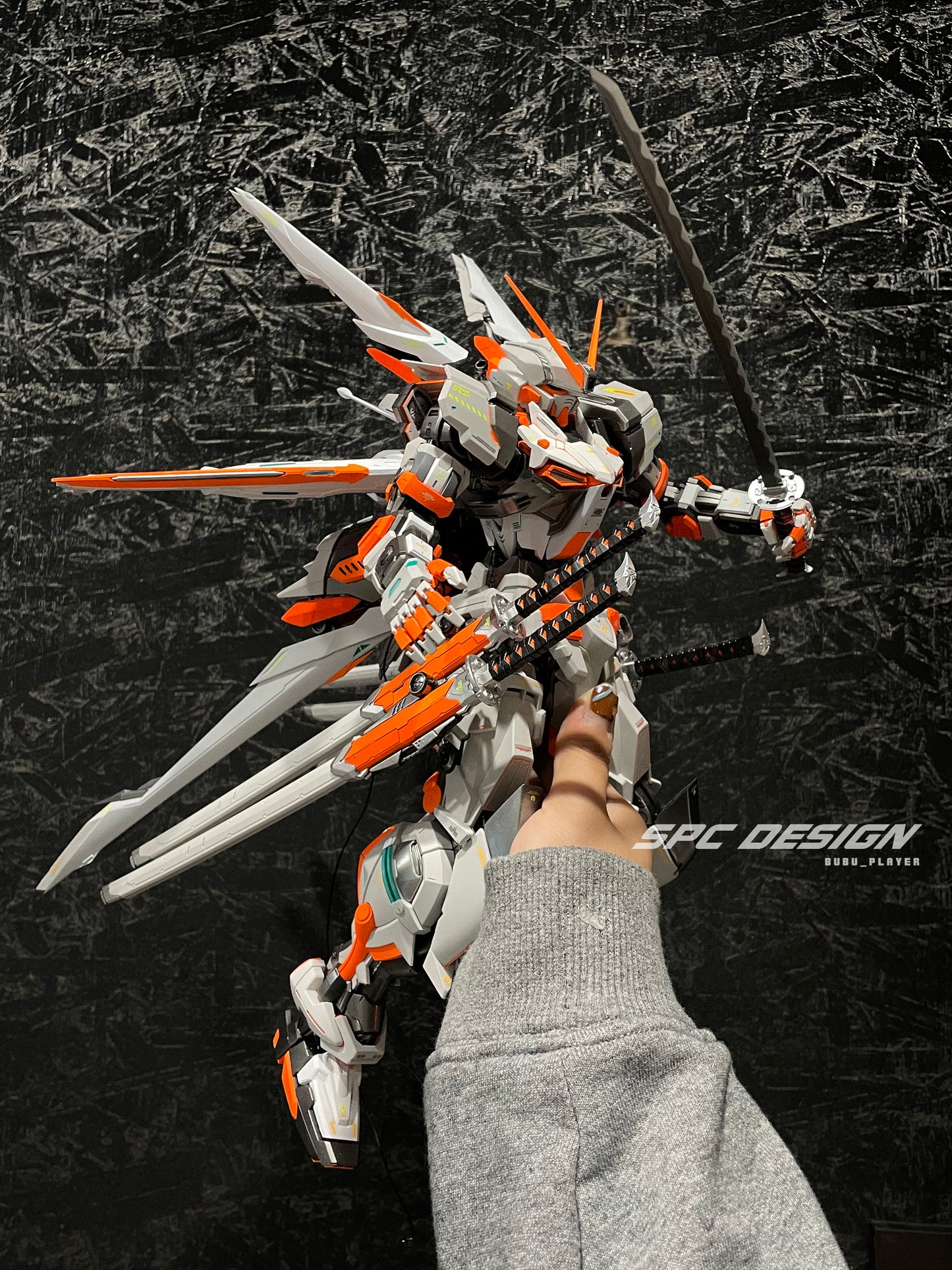Gundam Astray with Huge Sword with lighting effect and fluorescent effect!!