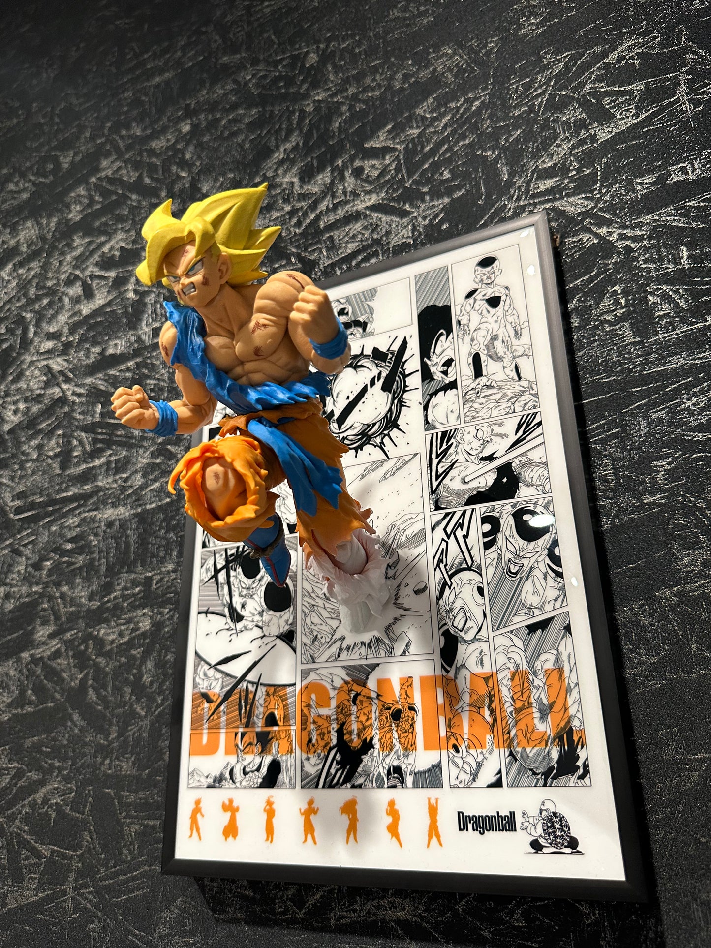 GOKU superseiyan running out from anime world 21cm*30cm