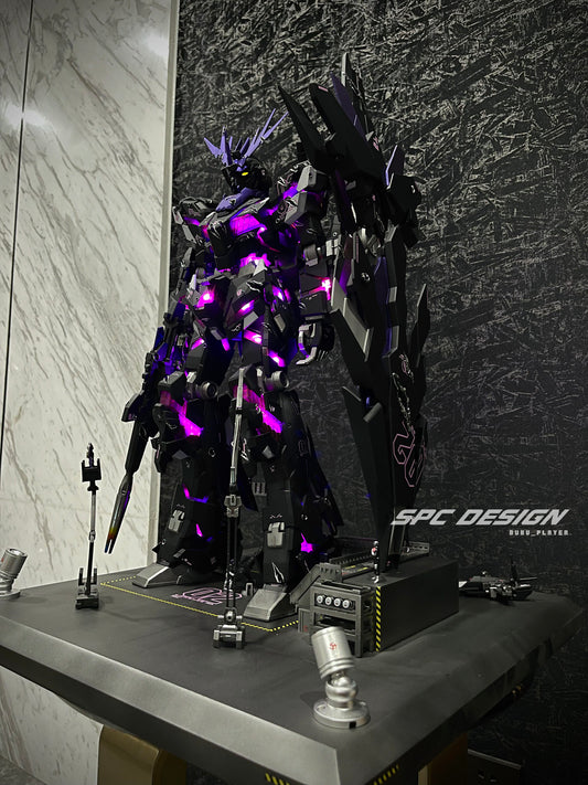 Unicorn Gundam 02 with platform standing one 1:48 mega